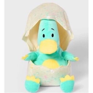 Teal Dino in Egg 9.5" Giggle scape Gigglescape Soft Plush NWT
